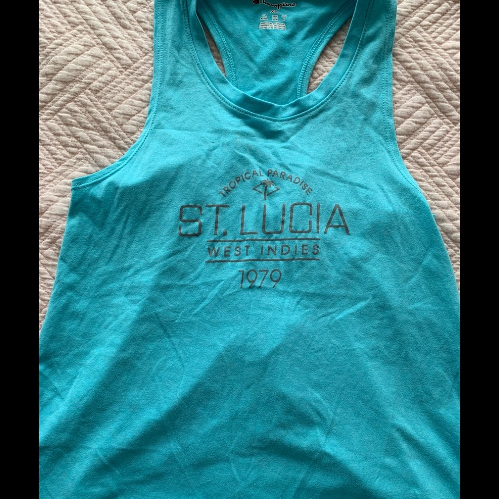 Champion St. Lucia Racerback Workout Gym Sports Tank Top in size extra small